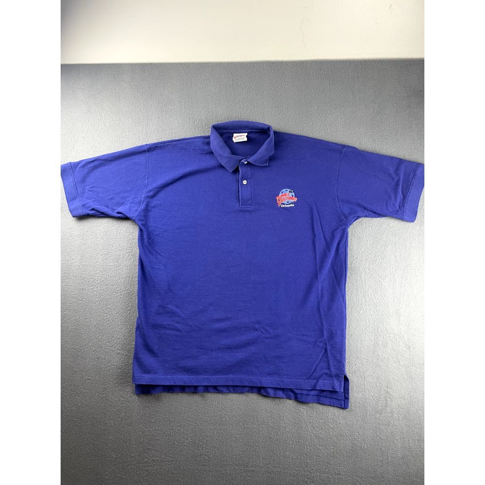 VTG Planet Hollywood Polo Shirt Mens XL Orlando Blue 1991 Preshrunk Rare Florida